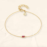 Shanti ruby baguette bracelet