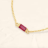 solitaire bracelet baguette ruby Shanti