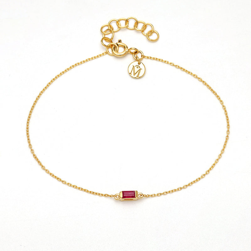 bracelet baguette rubis Shanti