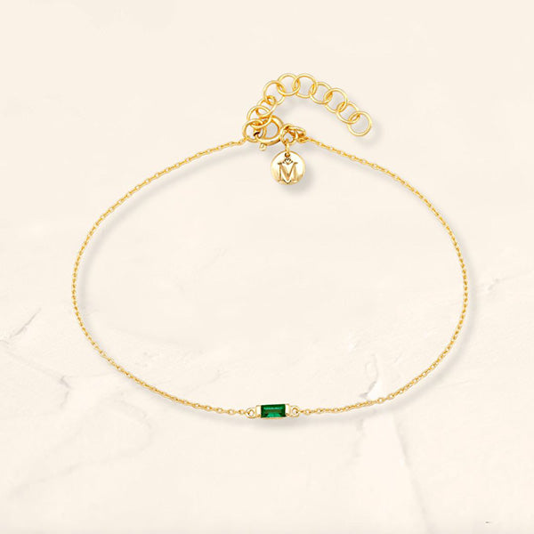 Shanti emerald baguette bracelet