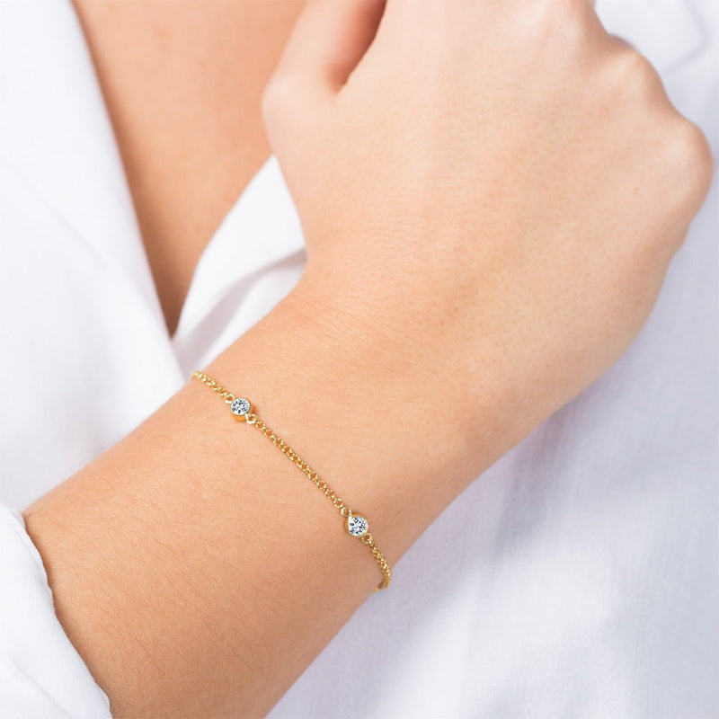 Gold diamond bracelet