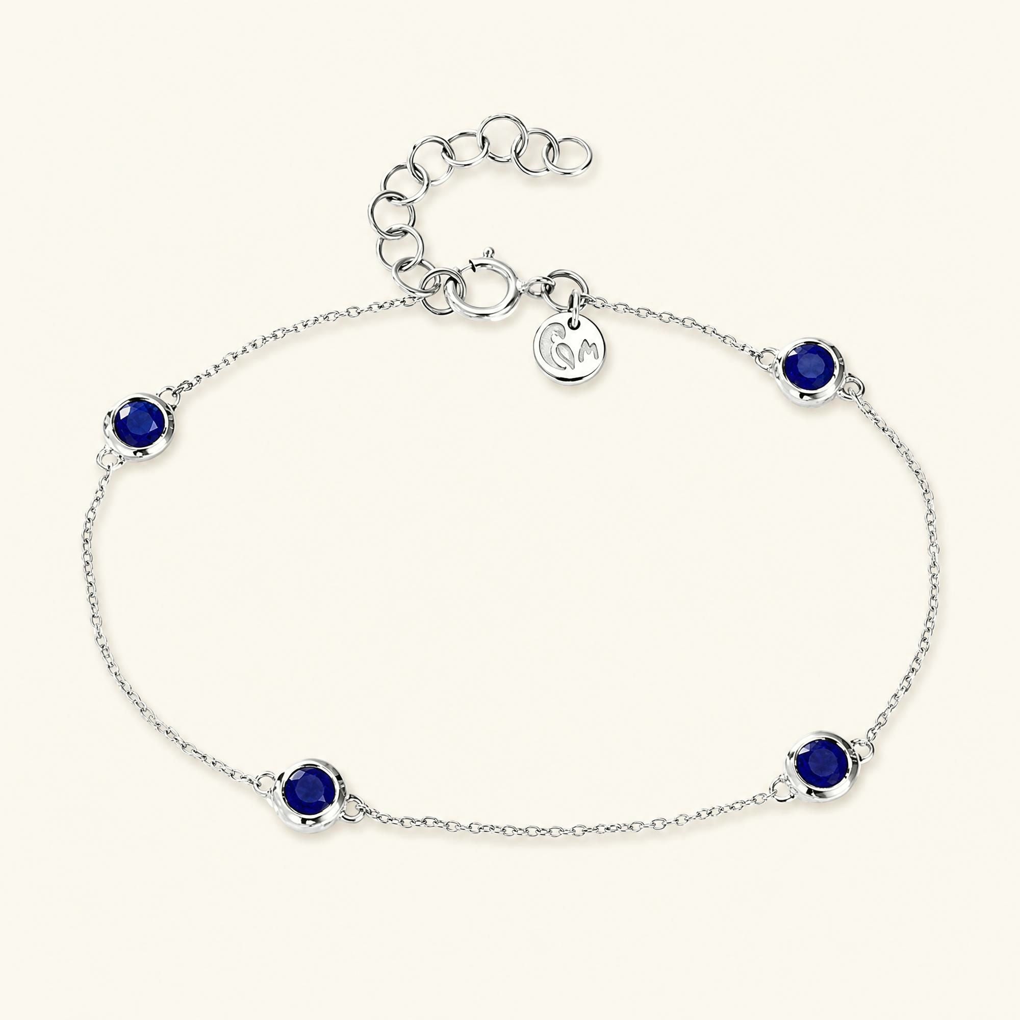 Bracelet Dhanya Saphir en or blanc