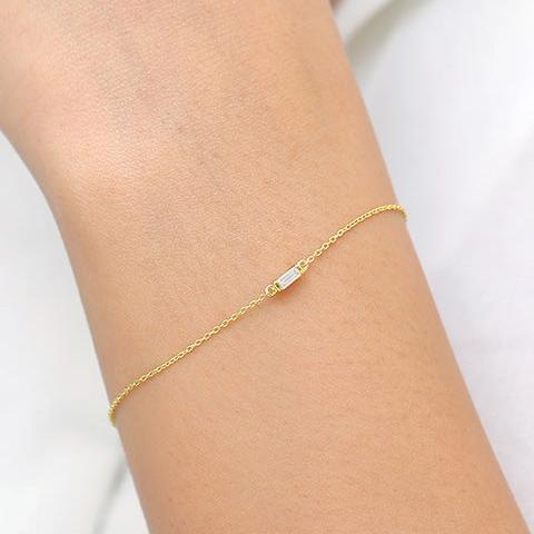 Shanti baguette diamond bracelet