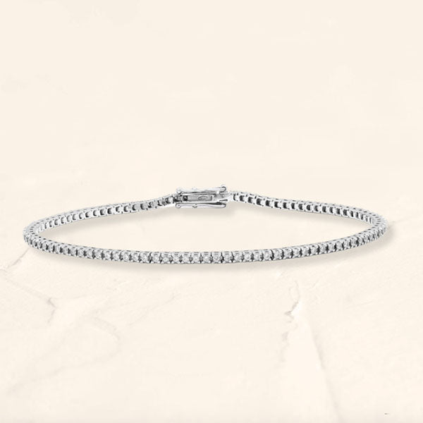 Tennis bracelet Ganga diamond in white gold