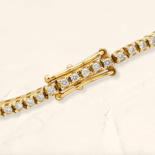 Tennis bracelet Ganga diamond with double safety latch