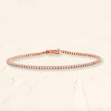 Tennis bracelet Ganga diamond in rose gold