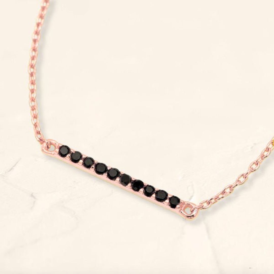 Bracelet diamant noir Ujala or rose
