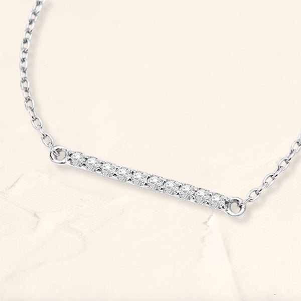 bracelet longue barre diamant en or blanc