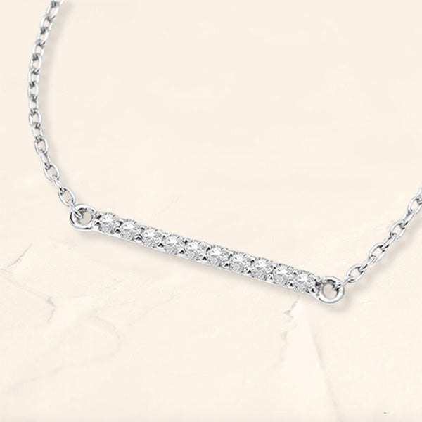 long diamond bar bracelet in white gold