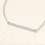 bracelet longue barre diamant en or blanc