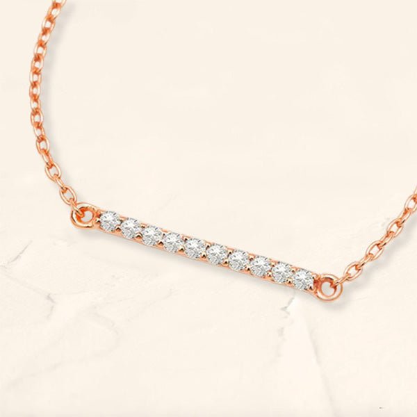 bracelet longue barre diamant en or rose