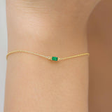 bracelet emerald baguette Shanti