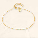 Ujala emerald long bar bracelet