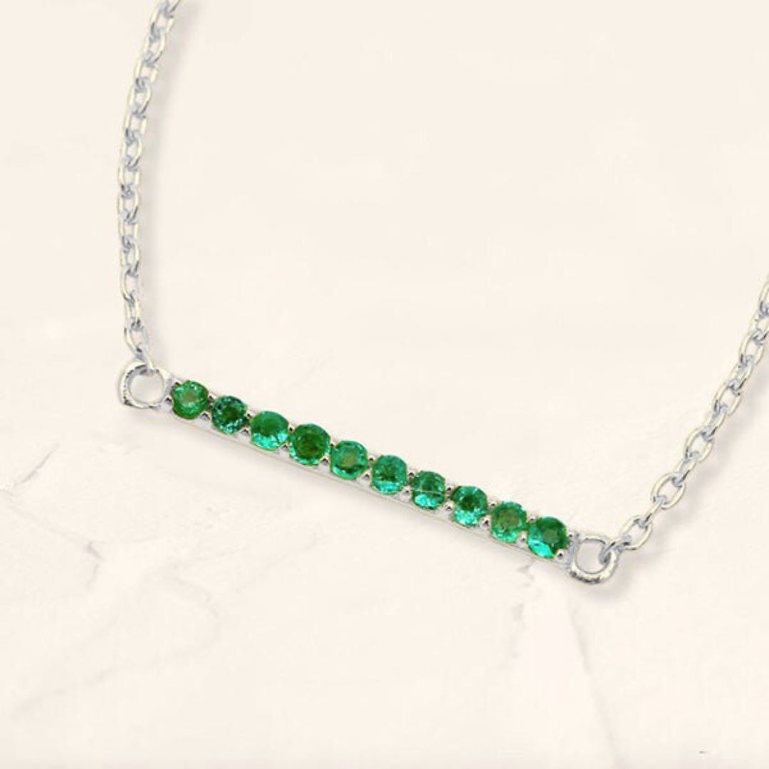 Bracelet ujala emeraude or blanc