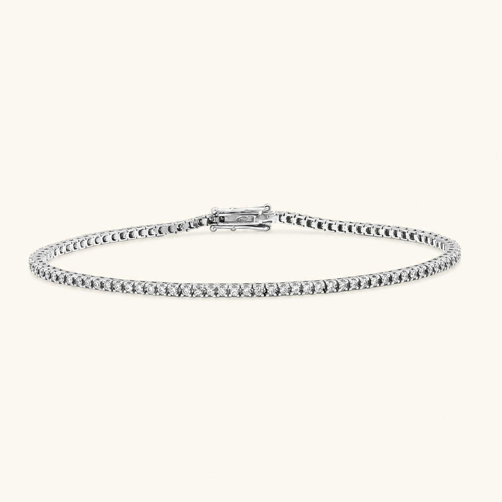 Bracelet tennis Ganga diamant en or blanc