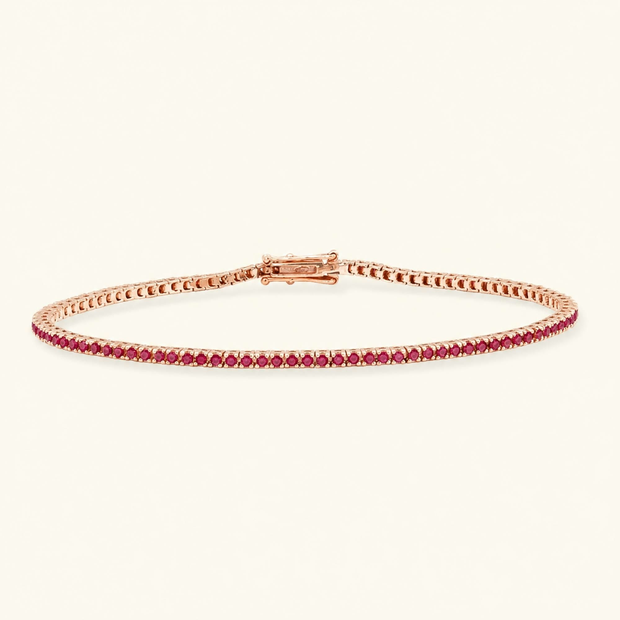 Bracelet Rubis Ganga Or Rose
