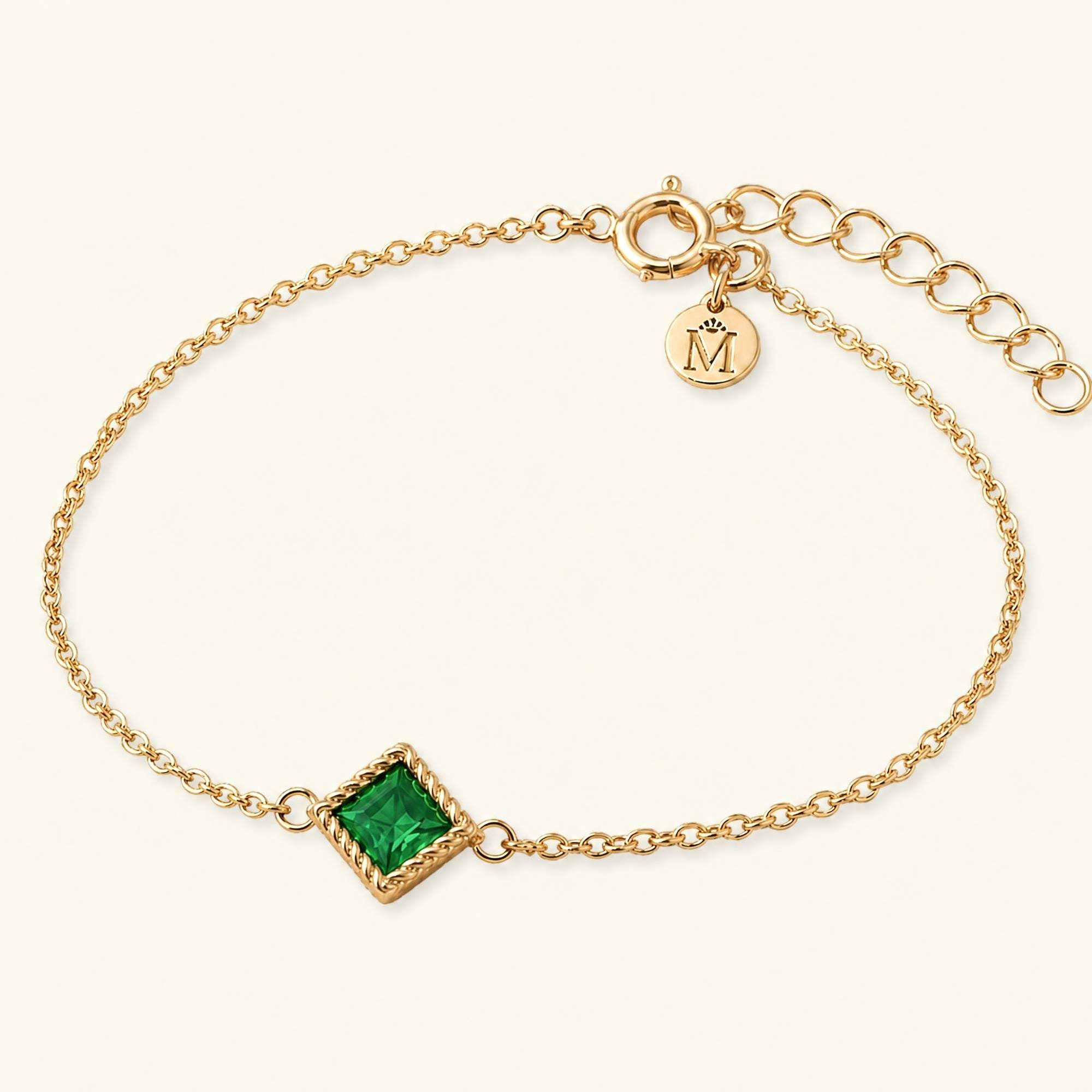 Bracelet Indrani émeraude en or jaune 18 carats