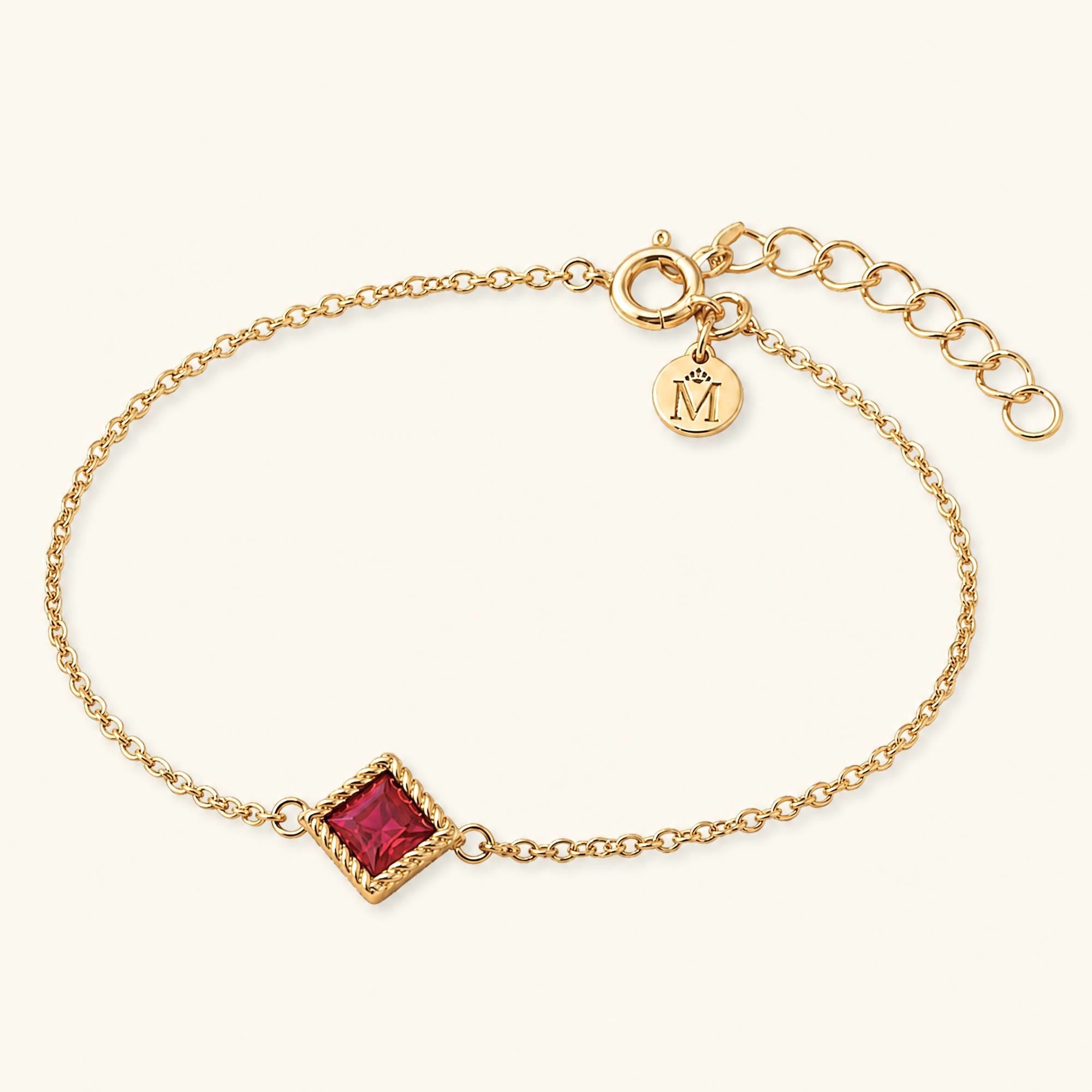 Bracelet Indrani rubis en or jaune 18 carats