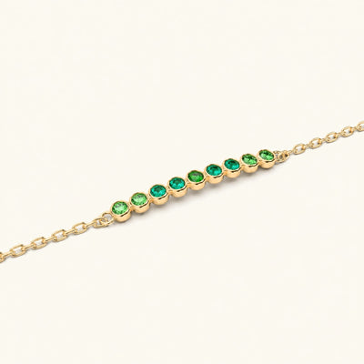 Bracelet emeraude pour femme noor or jaune