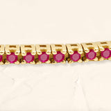 Tennis bracelet ruby Ganga yellow gold