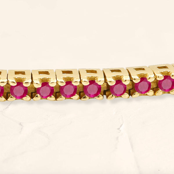 Tennis bracelet ruby Ganga yellow gold