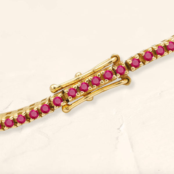 Bracelet Or Jaune Rubis