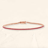 Rubí Pulsera Ganga Oro Rosa