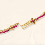 yellow gold ganga ruby bracelet 