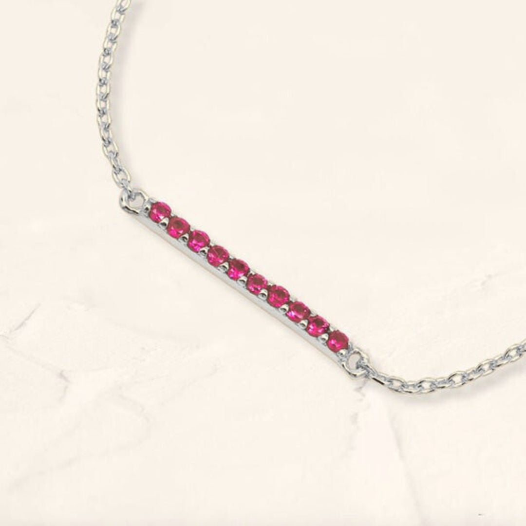 Bracelet ujala rubis or blanc