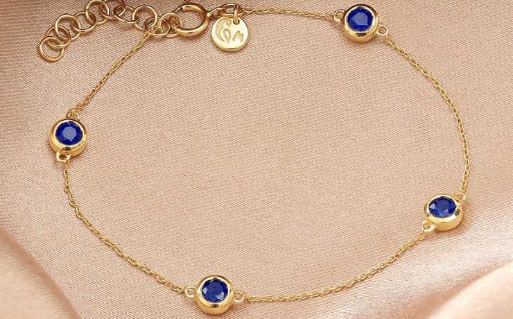 bracelet saphir sertis clos Dhanya