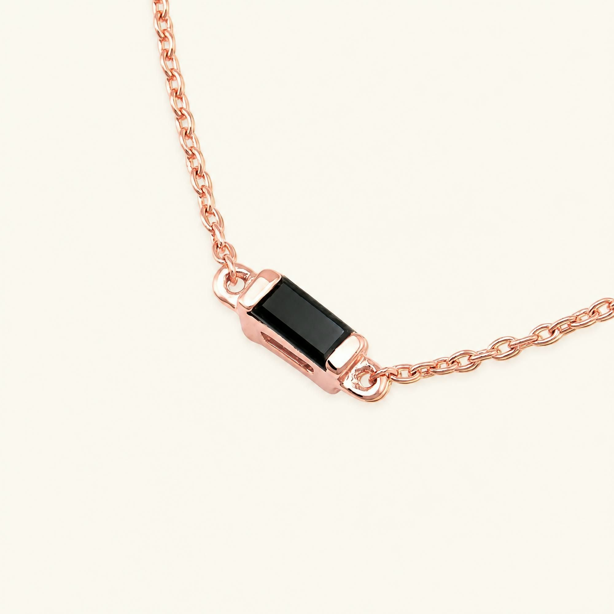 Bracelet shanti diamant noir or rose