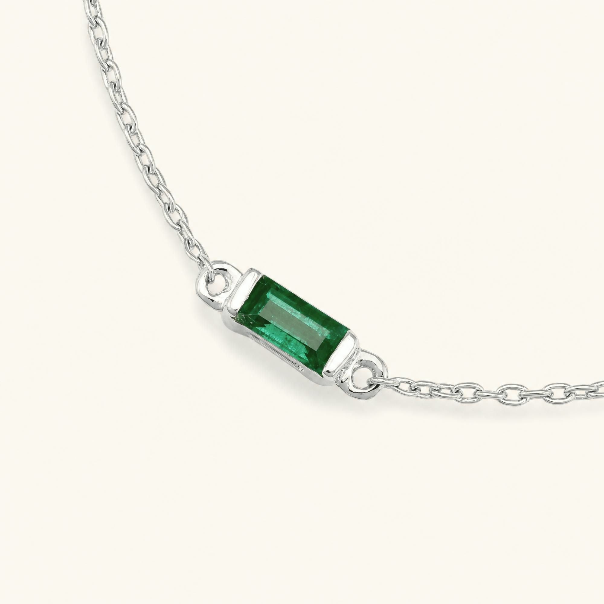 Bracelet shanti emeraude or blanc