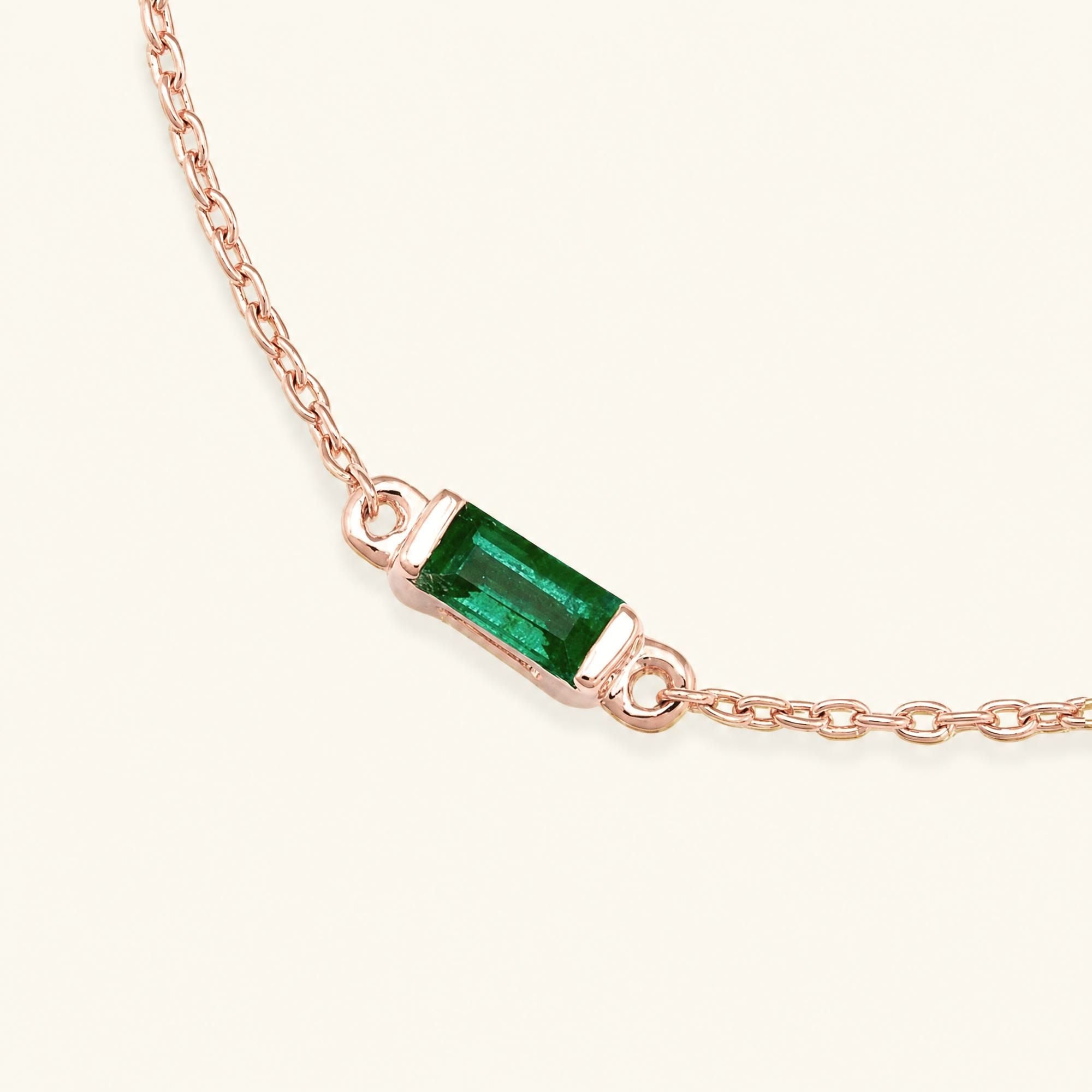 Bracelet shanti emeraude or rose