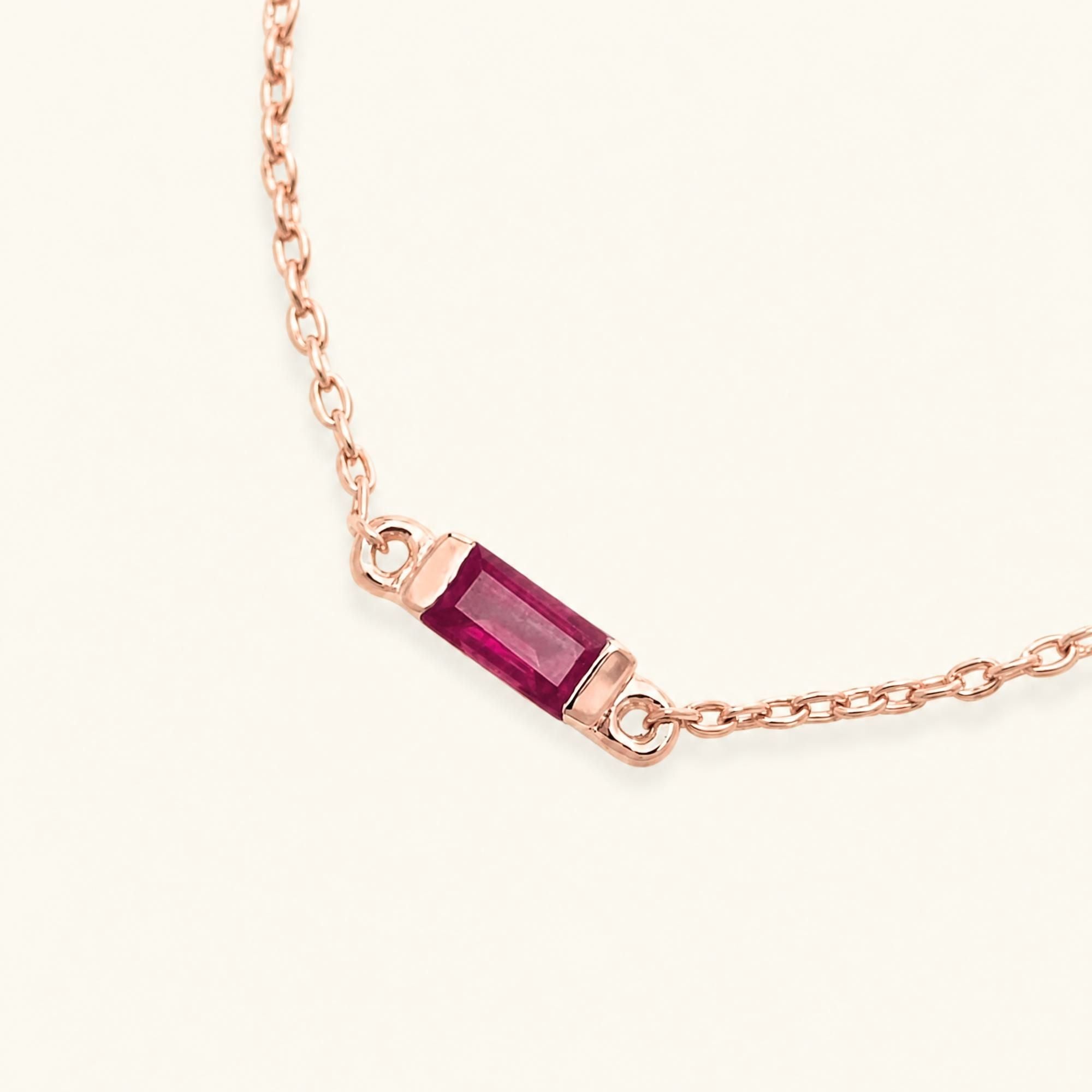 Bracelet shanti rubis or rose