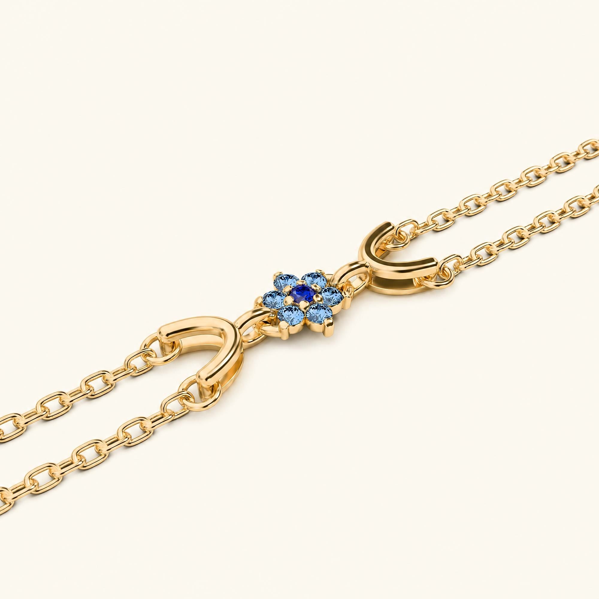 Bracelet surya or jaune pour femme saphir