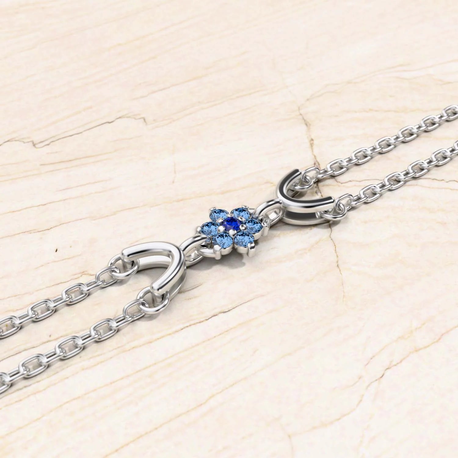 Bracelet surya or blanc pour femme emeraude