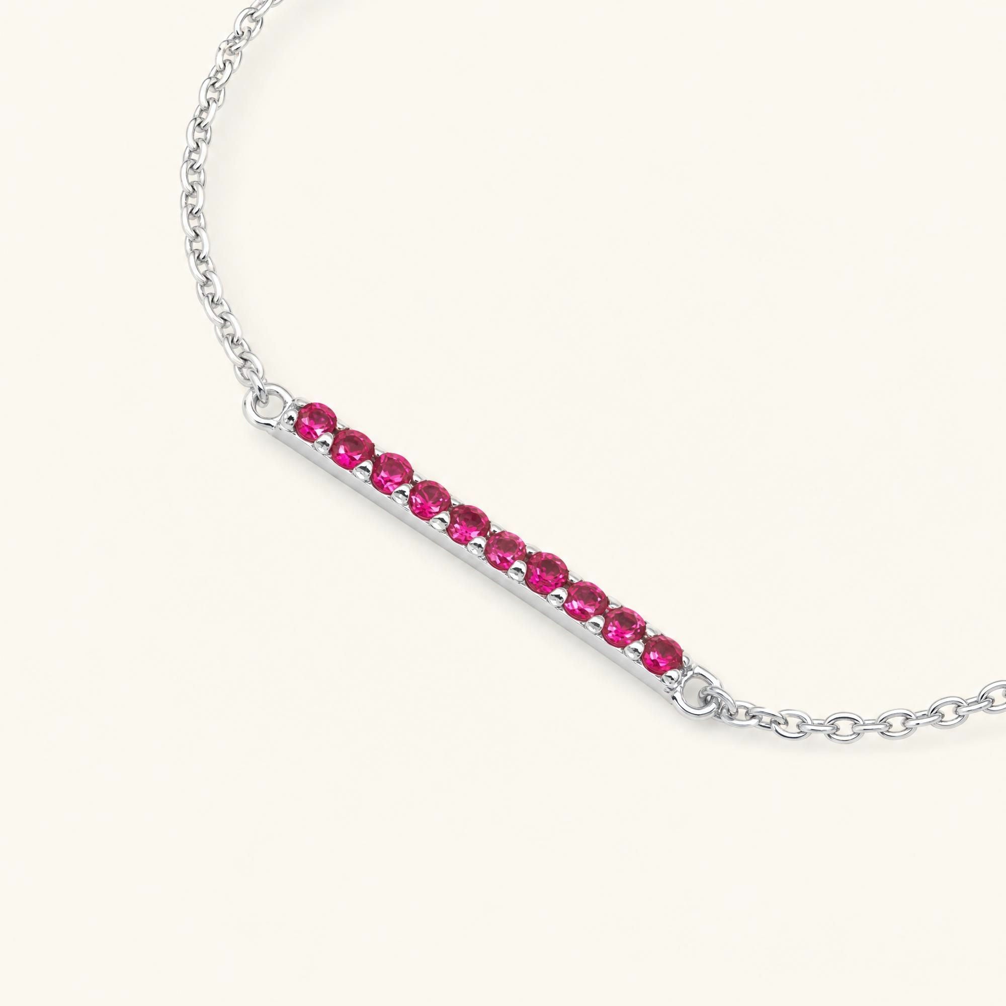 Bracelet ujala rubis or blanc