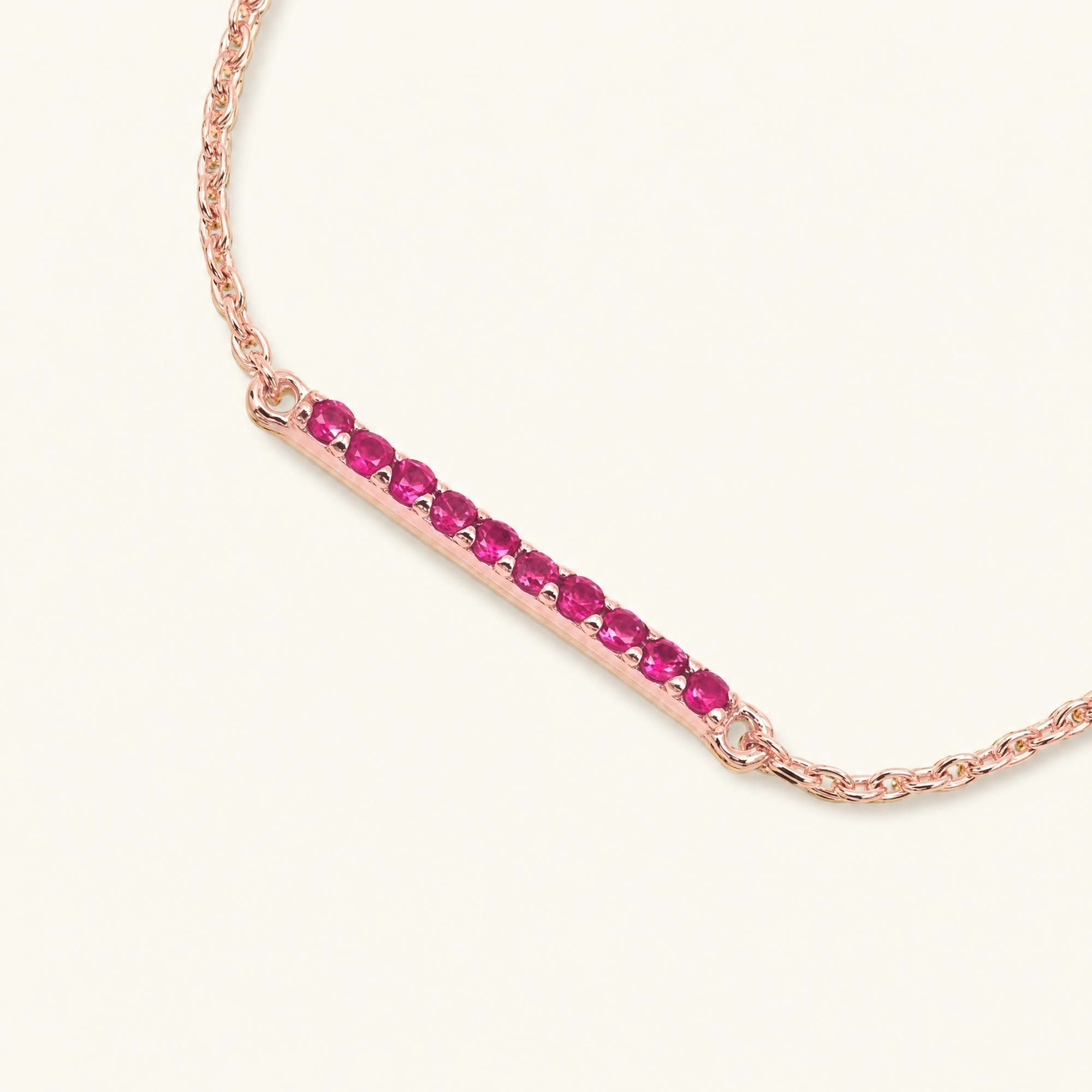 Bracelet ujala rubis or rose