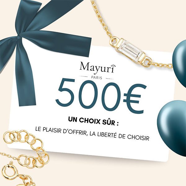 Carte cadeaux mayuri d’une valeurs de 500 euros 