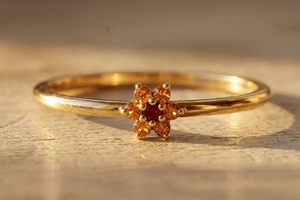 Bijou de la collection Saphir Sunset Mayuri, or 18 carats