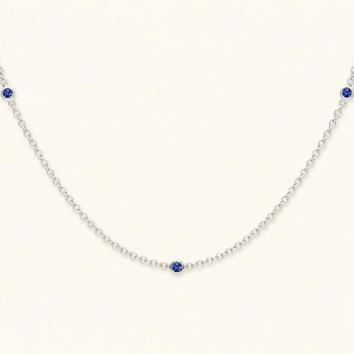 Collier asonya saphir en or blanc
