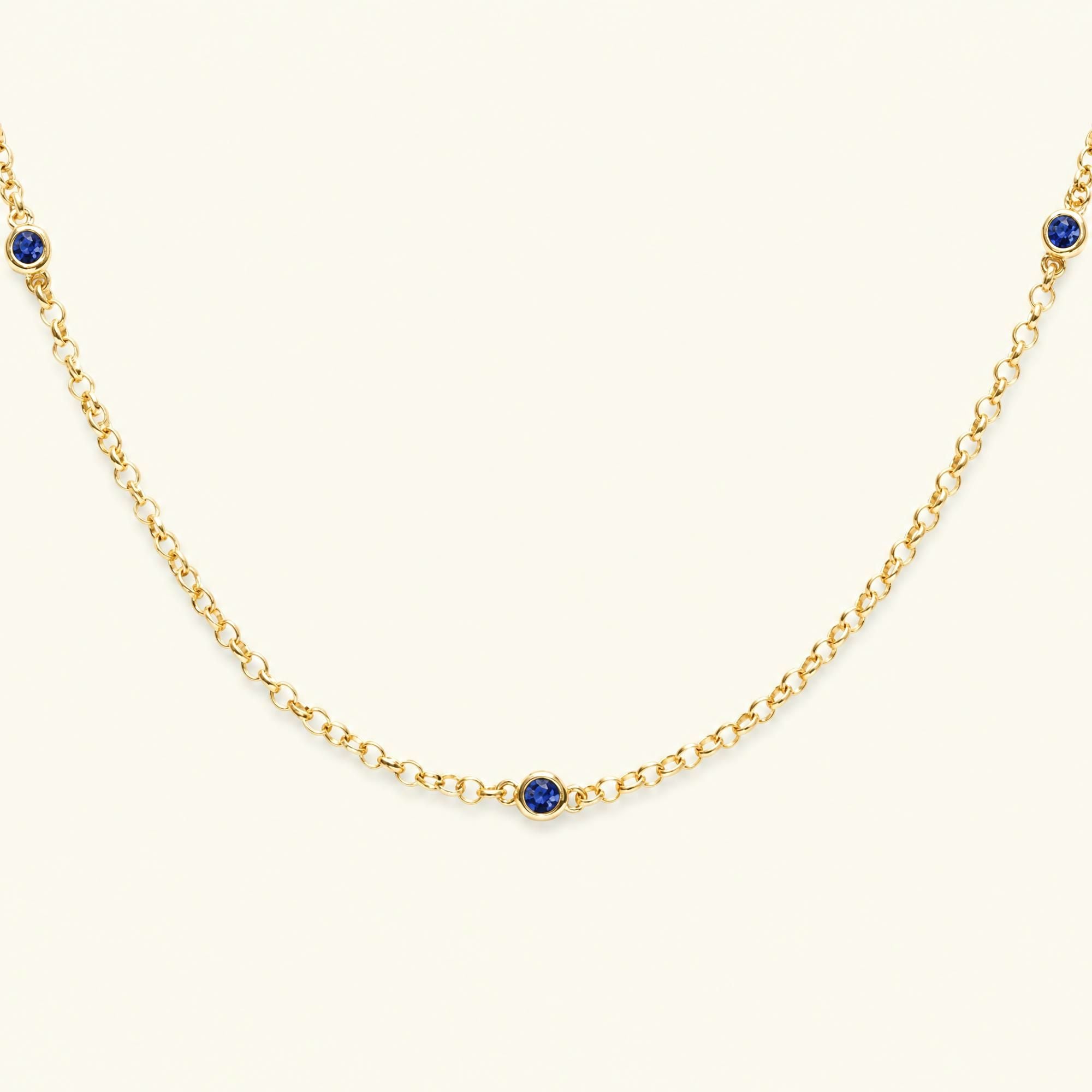 Collier asonya saphir en or vermeil