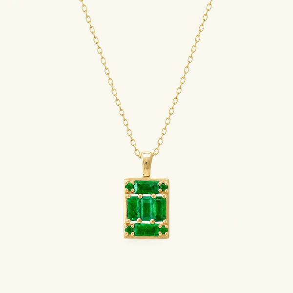 collier emeraude geometrique Atma