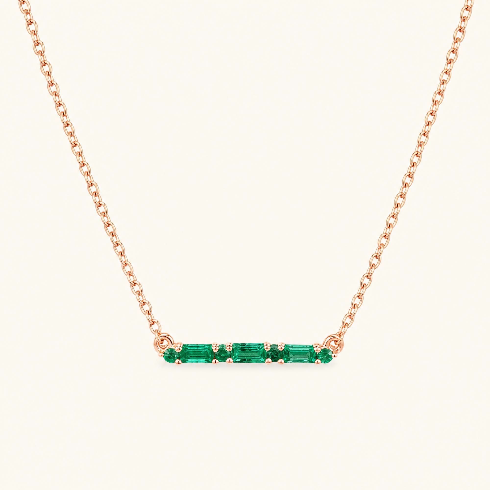 collier bhagya emeraude or rose