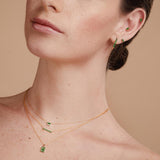 emerald necklaces in yellow gold