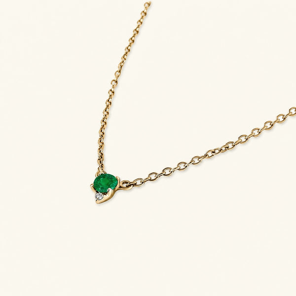 collier devi en emeraude et diamant
