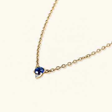 Collier saphir diamant en or vermeil