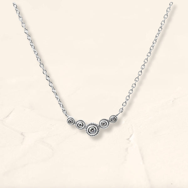 white gold diamond necklace river