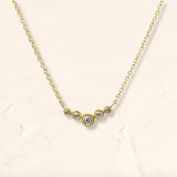 River of diamonds necklace in yellow gold