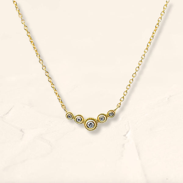 Collar de diamantes en oro amarillo